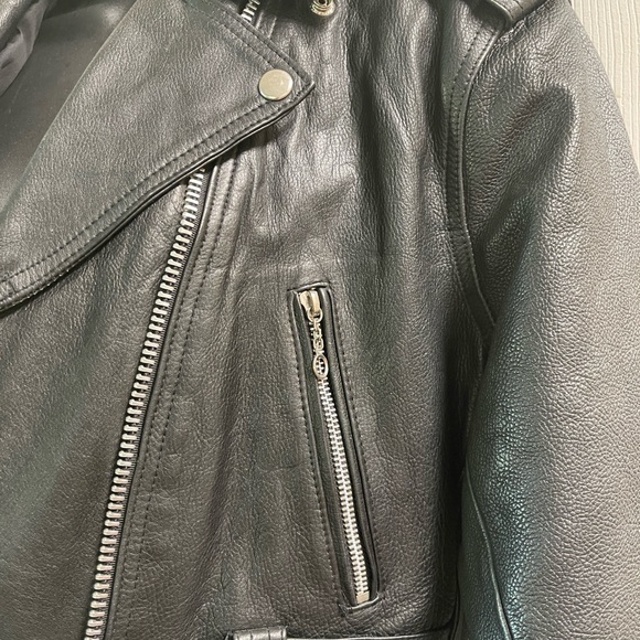 Vintage Vanguard Black Leather Motorcycle Jacket-Medium - Picture 4 of 15